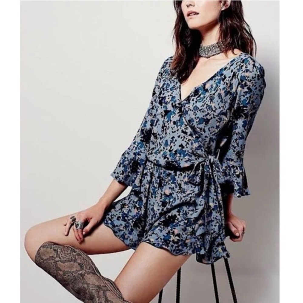 FREE PEOPLE | Blue Romper
